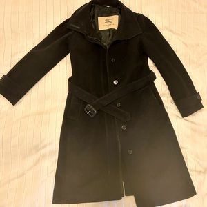 timeless Burberry black trench coat (women’s knee length)